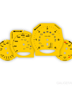 For Porsche 958 Cayenne Diesel: Gauge Faces Set - Speed Yellow