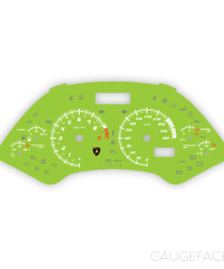Lamborghini Murciélago LP640 Gauge Face - OPTIONS - Acid Green