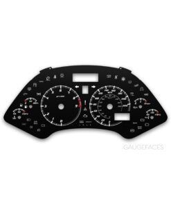 Lamborghini Murciélago LP640 - 220 mph / 360 kmh - 9000 rpm - Celsius - International Version - Gauge Face - Black