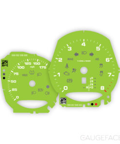 For Porsche 718 / 981 Boxster & Cayman (2.0/2.7L, S 2.5/3.4L): Gauge Faces – OPTIONS – Acid Green