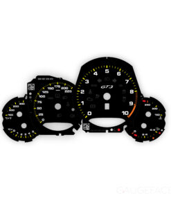 For Porsche 911 991 GT3: Gauge Faces – US – Manual – Black