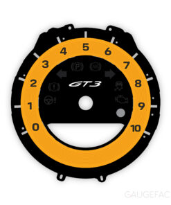 For Porsche 911 (Type 992) GT3: Gauge Face Tachometer – Signal Yellow