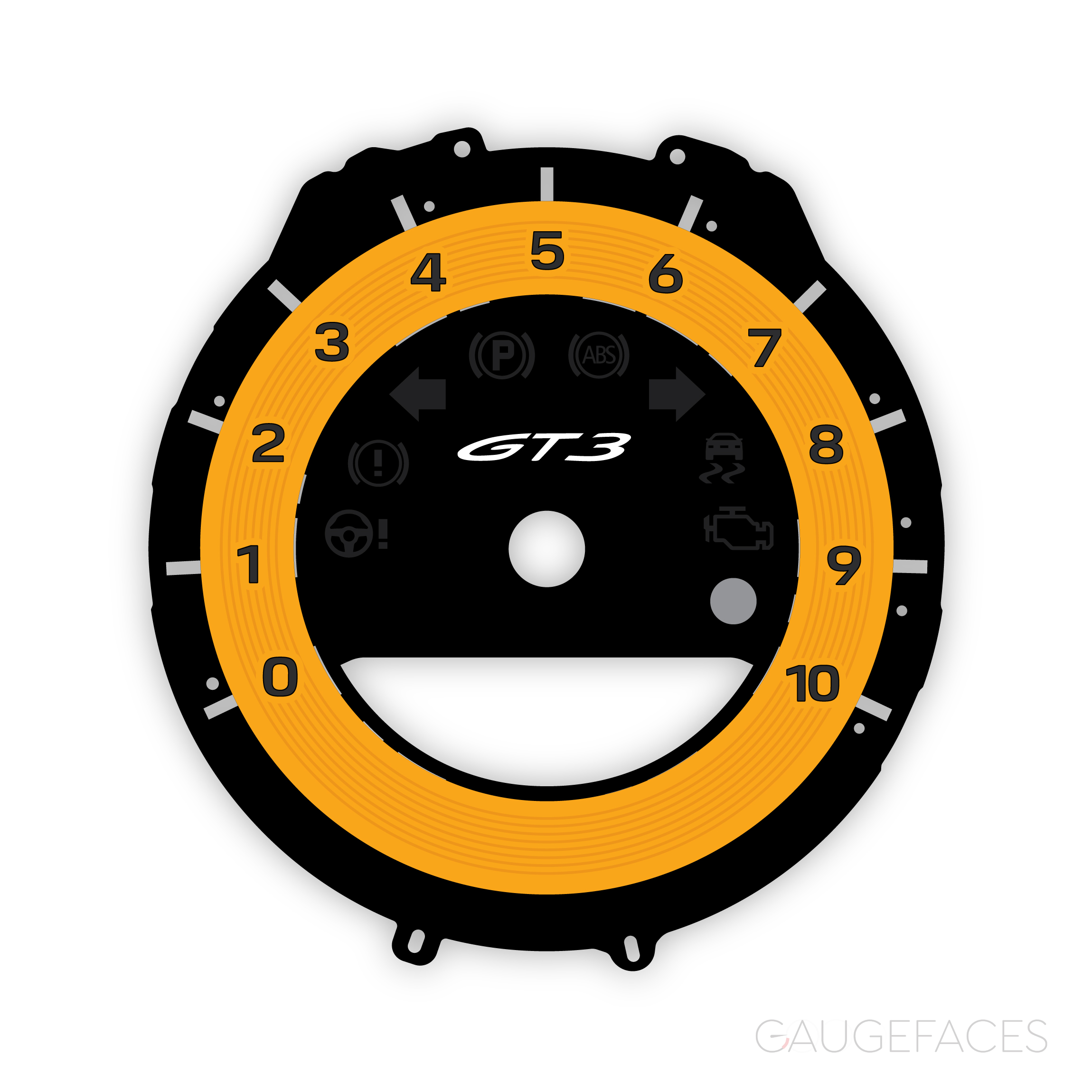 Porsche-911-992-GT3-gauge-face-tachometer---Signal-yellow---eu