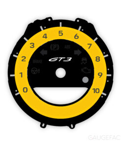 For Porsche 911 (Type 992) GT3: Gauge Face Tachometer – Signal Yellow