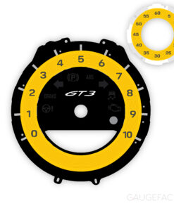 Custom Bundle: Porsche 992 GT3 Gauge Face Tachometer + Sport Chrono - Signal Yellow