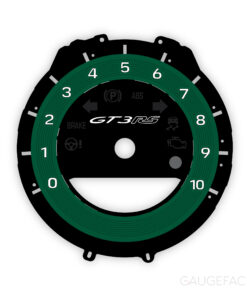 For Porsche 911 (Type 992) GT3RS: Gauge Face Tachometer – Dark Green