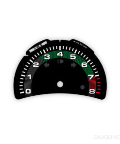 For Porsche 911 996.2 / 986.2: Gauge Face Tachometer - Heritage Design Edition - Black