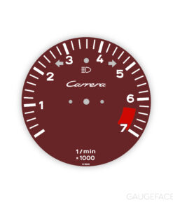 For Porsche 911G Carrera 3.2 (1984-1989): Gauge Face Tachometer - Burgundy