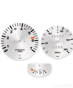 For Porsche 914: Instrument Gauge Faces - OPTIONS - Brushed Metal