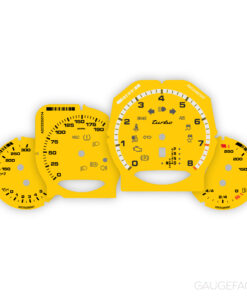 For Porsche 958 Cayenne Turbo: Gauge Faces - Speed Yellow (Turbo Style)