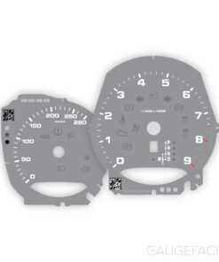 For Porsche 718 / 981 Boxster & Cayman (2.0/2.7L, S 2.5/3.4L): Gauge Faces – OPTIONS – Arctic Gray