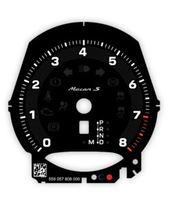For Porsche Macan S: Gauge Face Tachometer - Black