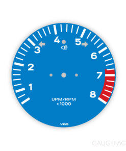 Custom Order: 1970 Porsche 911T Custom Tachometer - Arrow Blue