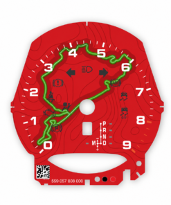 Custom Order: Porsche 981 2.7 Tachometer – Guards Red with Nürburgring