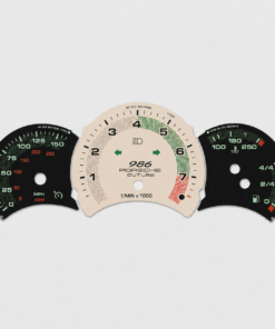 Custom Order: For Porsche 986.1 Boxster: Gauge Faces Set – Heritage Custom Design – US – MT
