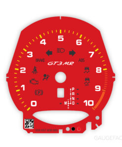 Custom Order: For Porsche 911 991 GT3RS MR Tachometer Face – 10000 RPM – PDK – Red