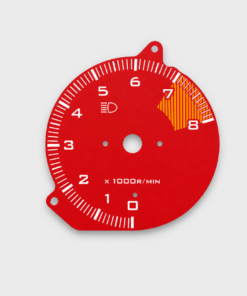 Custom Order: For Mazda Miata: Gauge Face Tachometer - Red