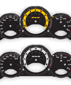 B2B: For Porsche 911 997 (Gen 2): Gauge Faces – Two Sets / Sport Chrono – MT – US – Yellow / Grey