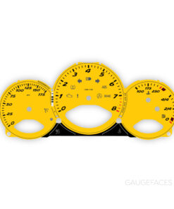 Custom Order: For Porsche 987.1 Cayman - Gauge Face – US – Speed Yellow
