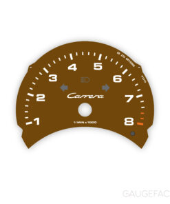 For Porsche 911 996 (Gen 1): Gauge Face Tachometer – Custom Logotype – Savannah Beige