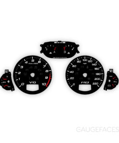 Audi R8 V10 5.2 (Gen 1, Type 42) Gauge Faces - OPTIONS - Black