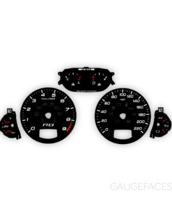 Audi R8 V8 4.2 (Gen 1, Type 42) Gauge Faces - OPTIONS - Black