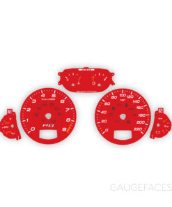Audi R8 V8 4.2 (Gen 1, Type 42) Gauge Faces - OPTIONS - Red