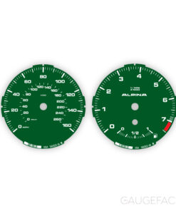 BMW E82 128i 1-Series Gauge Faces - Alpina Style - Dark Green