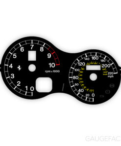 For Ferrari F360 Spider: Gauge Face - OPTIONS - Black