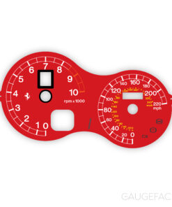 For Ferrari F360 Spider: Gauge Face - OPTIONS - Red