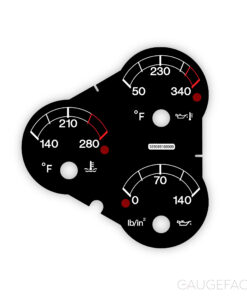 Ferrari F360 Spider Temperature / Pressure Gauge Face - OPTIONS - Black
