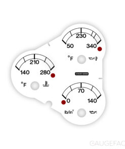 Ferrari F360 Spider Temperature / Pressure Gauge Face - OPTIONS - White