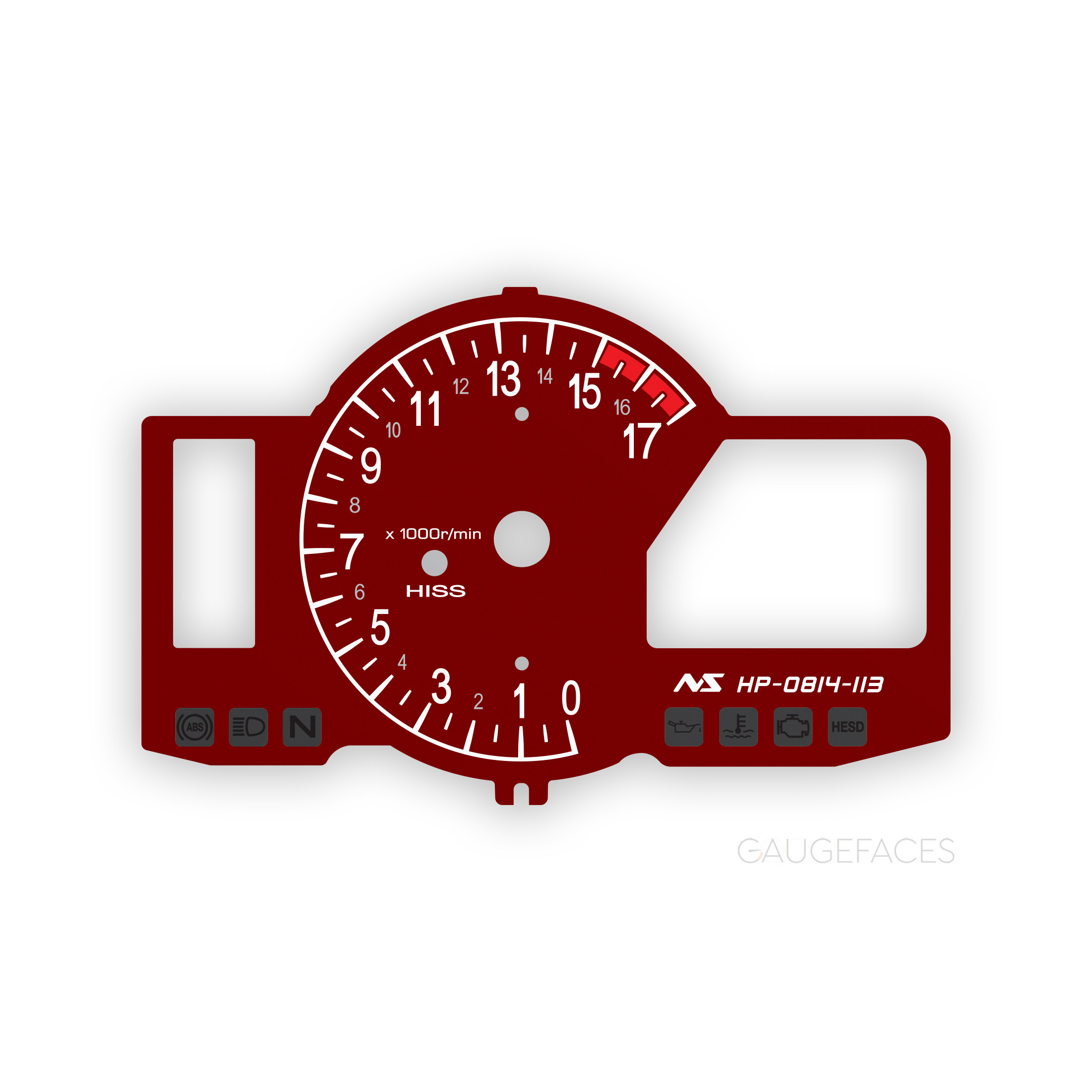Honda-CBR-600-RR-PC40-HISS-(2009-2017)-Motorcycle-Gauge-Face-Tachometer-burgundy