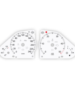 Mercedes-Benz G-Class W463 (2007-2012) Gauge Faces - 5000 RPM / 240 km/h - White