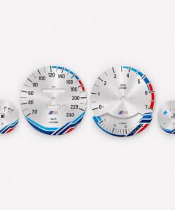 B2B: Metal Base: BMW 3 Series E30 (1982-1992) – Gauge Faces – M Logotype – Raw Metal