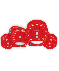B2B: For Porsche 911 991 GT3RS: Gauge Faces – US – AT – Guards Red