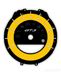 For Porsche 911 (Type 992) GT3: Gauge Face Tachometer – Yellow