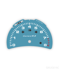 For Porsche 911 996.2 Carrera 4S: Gauge Face Tachometer - Shore Blue
