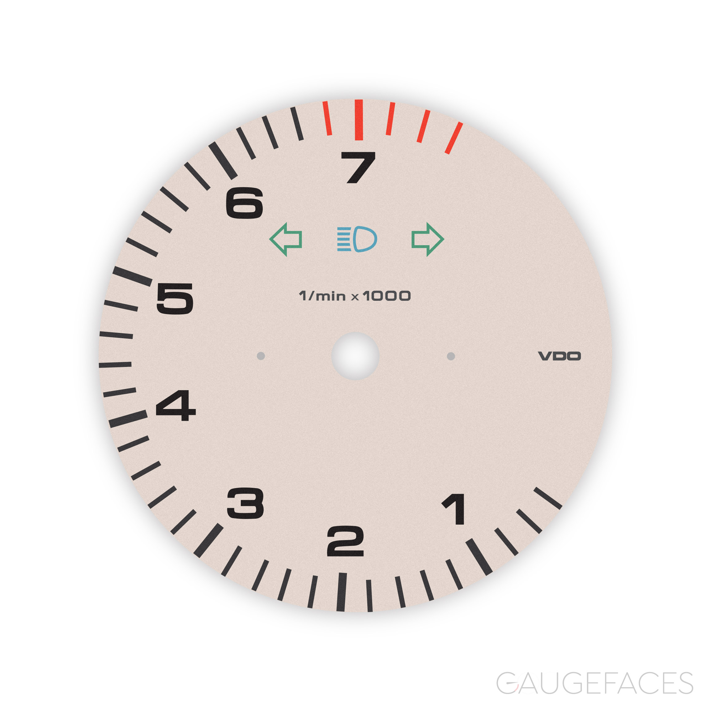 Porsche-993-gauge-face-tachometer---12-oclock-redline-beige-gray-metallic