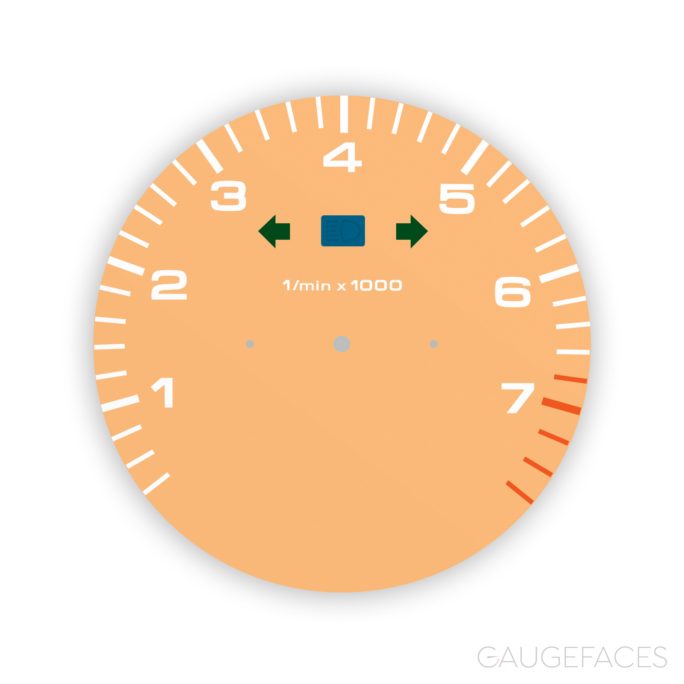 Porsche-993-gauge-face-tachometer--Apricot-beige