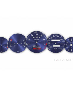Collaboration Product: Metal Base for Porsche 911 964 / 993 Gauge Faces – Violet Blue with Engraving – Custom Design