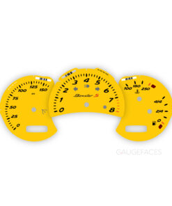 Custom Order: Porsche Boxster S 986.2 – Gauge Faces – Speed Yellow (OEM Font with Logo)