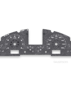Custom Order: For Porsche Cayenne 957 GTS Instrument Face – Topography Design - Gray/Black
