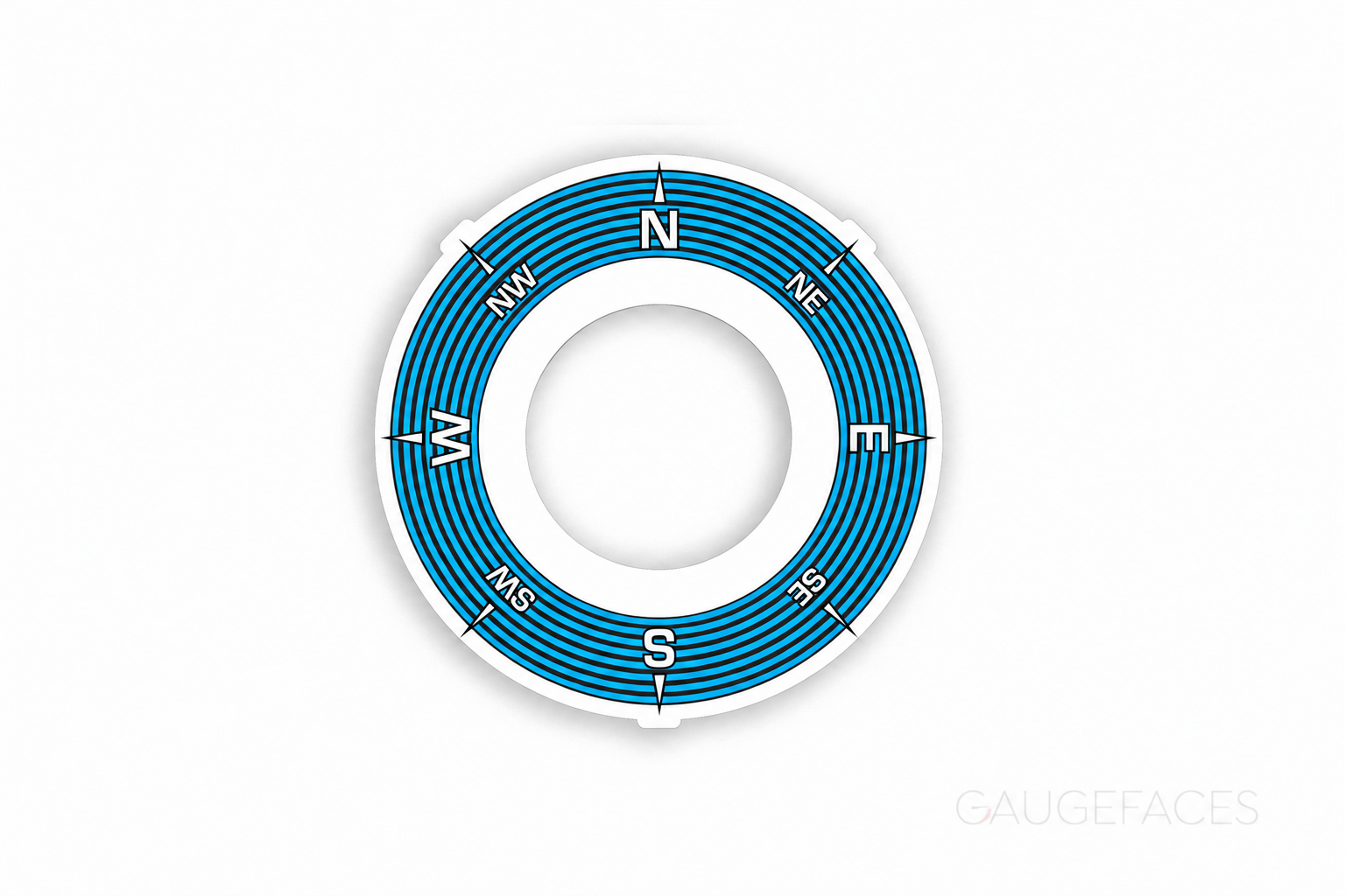 Porsche-Compass-White-Blue-Stripes-Custom-Design