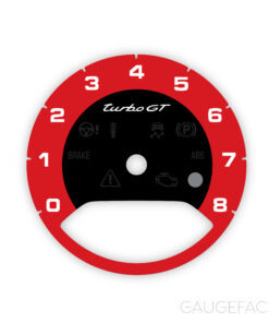 For Porsche Cayenne E3 (9Y0/9Y3) Turbo GT: Gauge Face Tachometer - Red