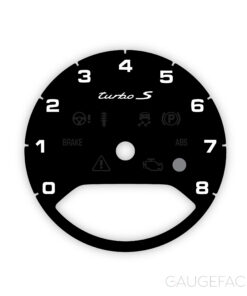 Porsche 971 Panamera / E3 Cayenne Turbo S: Gauge Face Tachometer – Black