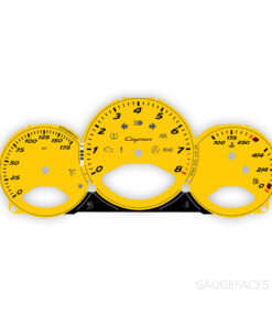 Custom Order: For Porsche 987.1 Cayman - Gauge Face – US – Speed Yellow