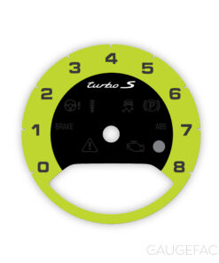 Porsche 971 Panamera / E3 Cayenne Turbo S: Gauge Face Tachometer – Acid Green