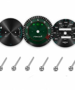 Full Metal Cluster Upgrade: For Porsche 993 Custom Metal Gauge Faces / Metal Bezels / Metalized Needles