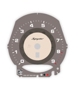 Custom Order: Porsche 718 Spyder Gauge Face - Titanium Gray / Dark Charcoal Gray / Ivory